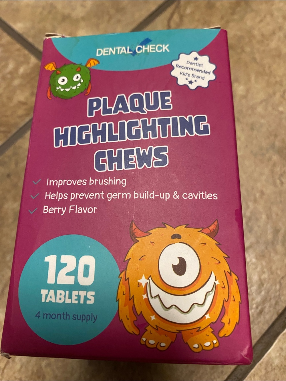 Plaque Highlighting Chews for Kids Berry Flavor NWT Oral Care
